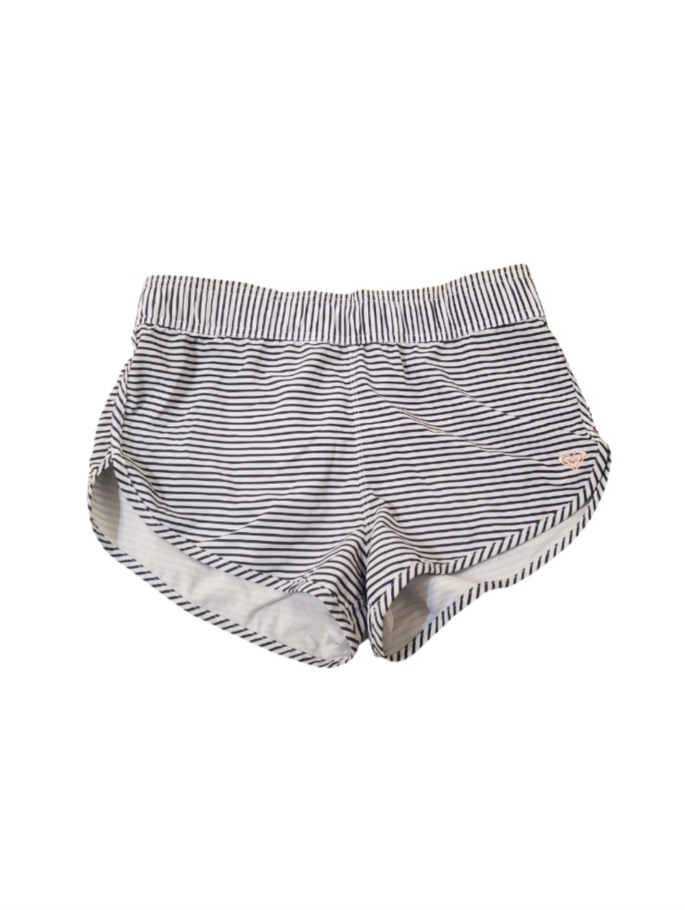 Roxy Women's Navy White Stripped Shorts Activewear Swim Size XXL